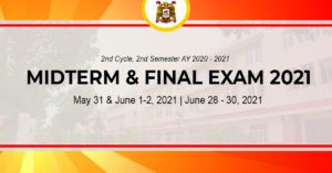 Featured Image 2nd Cycle 2nd Semester AY 2020 2021 Exam Schedule