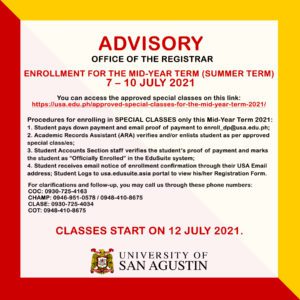 Advisory OTR MidYear Term Enrollment