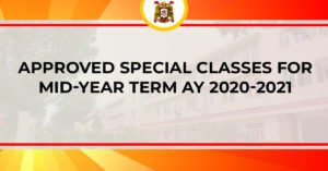 Approved Special Classes in MidYear 20202021