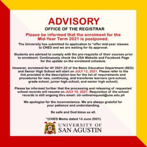 Advisory OTR MidYear Term Postponement