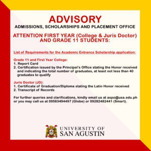 Advisory ASPO Entrance Scholarship Application 2