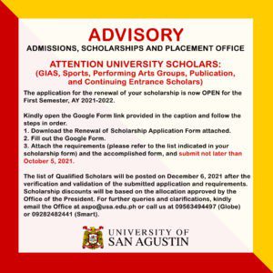 Advisory ASPO Renewal of Scholarships