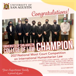 University of San Agustin College of Law Champion 2021 National Moot Court Competition on International Humanitarian Law