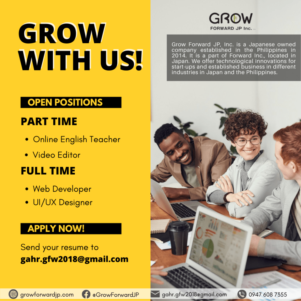 Grow Forward JP, Inc - November 9, 2021