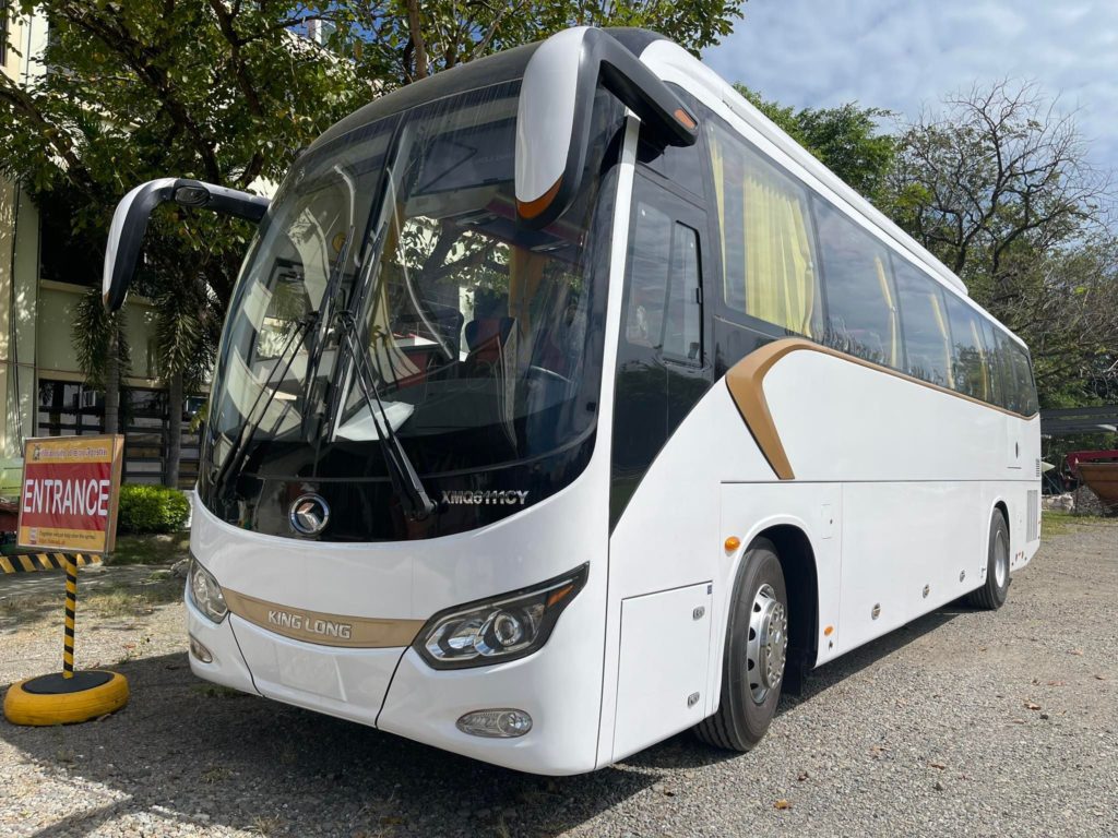 50-SEATER TOURIST BUS ARRIVES AT USA