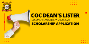 COC DEANS LISTER SECOND SEMESTER AY 2020 2021 SCHOLARSHIP APPLICATION