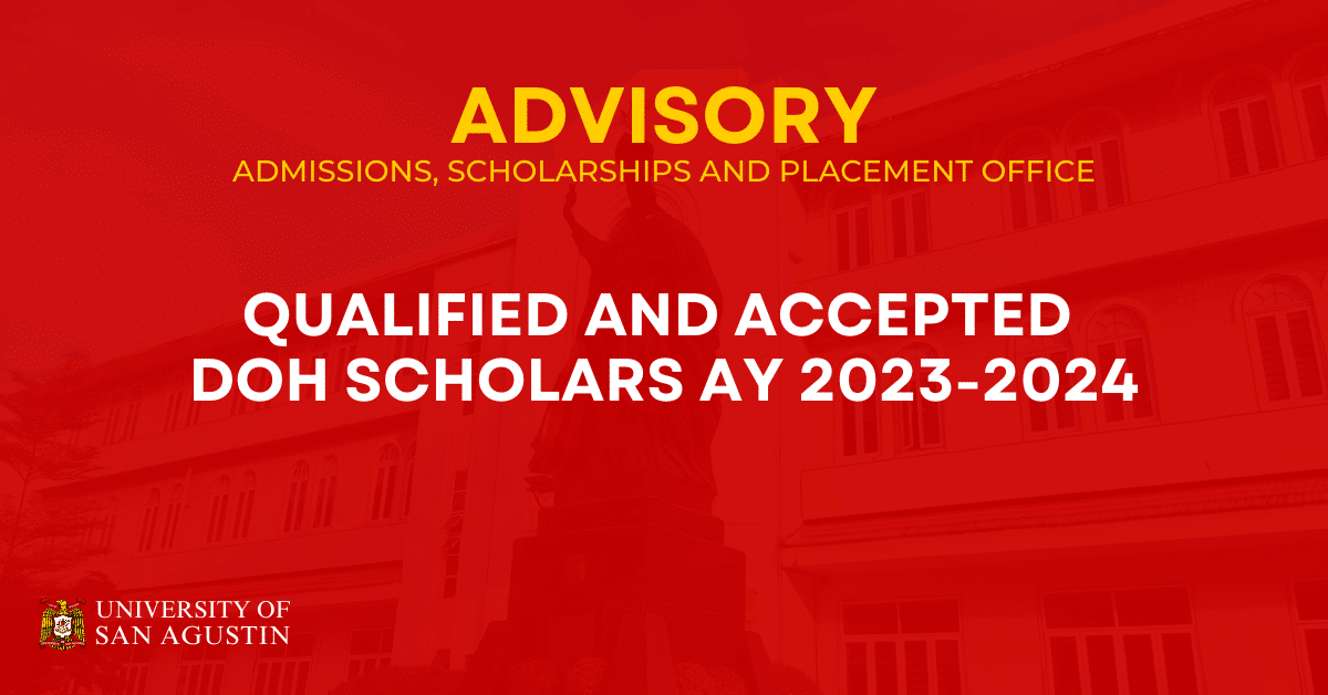 Qualified And Accepted DOH Scholars AY 2023 2024 UNIVERSITY OF SAN   Qualified And Accepted DOH Scholars AY 2023 2024 1 1 