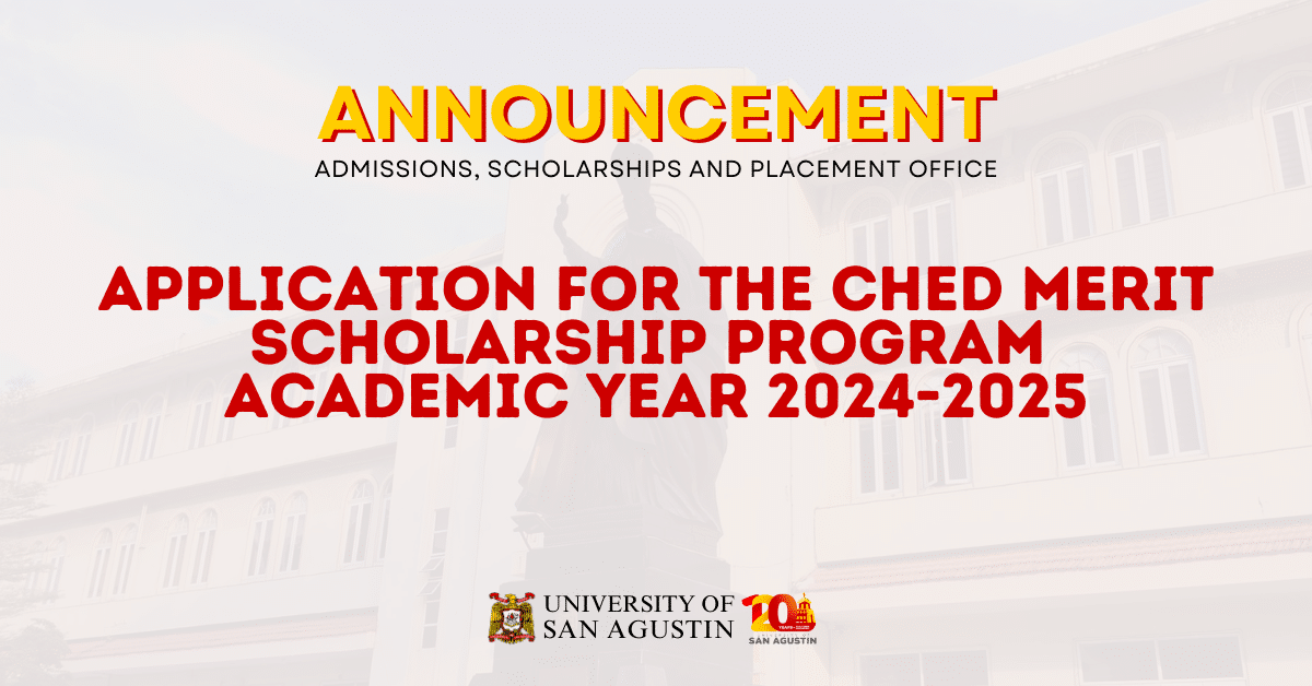 Application for the CHED Merit Scholarship Program Academic Year 20242025 UNIVERSITY OF SAN