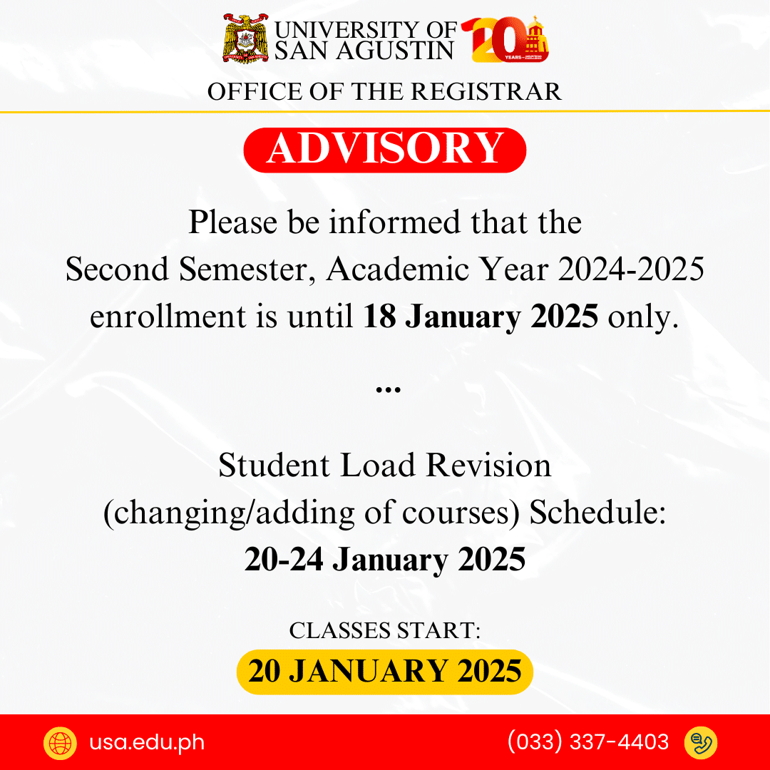 Advisory- End of Enrollment and Student Load Revision Schedule ...